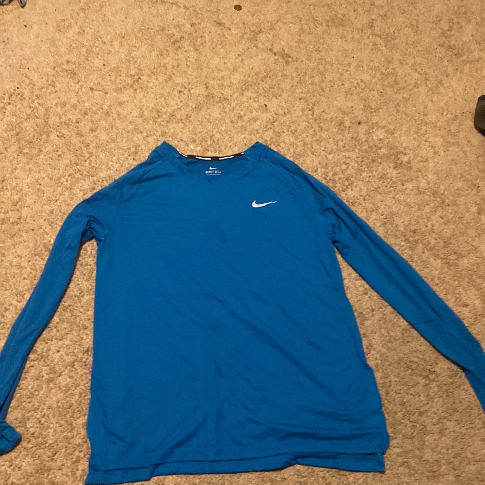 Blue long sleeve athletic wear size large